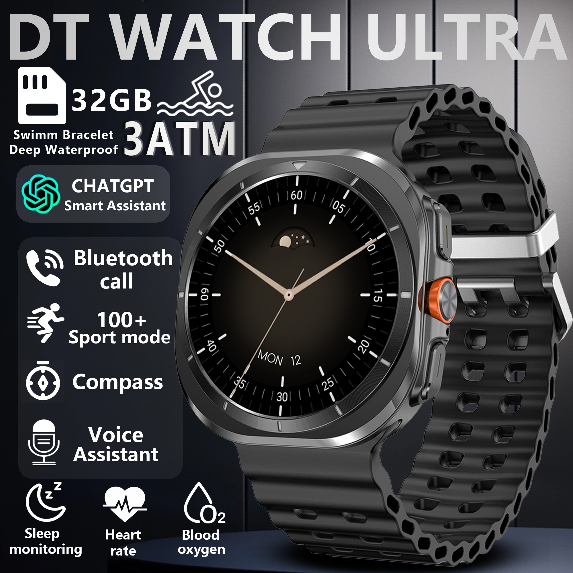 Smartwatch Touch - Smart watch DT7 ULTRA support Bluetooth
