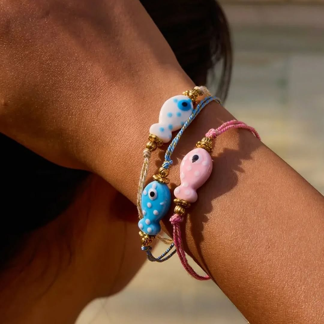 Ceramic Link Bracelet - CCGOOD Adjustable Knot Bracelet Ceramic Fish