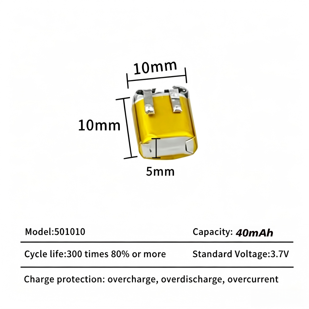 501010 Battery 3.7V 40mAh Lipo - Smartwatch Headset recensione e prezzo