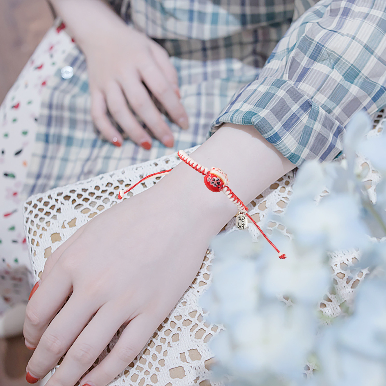 Fortune Cat Bracelet for Women - Ceramic Link Bracelet recensione e prezzo