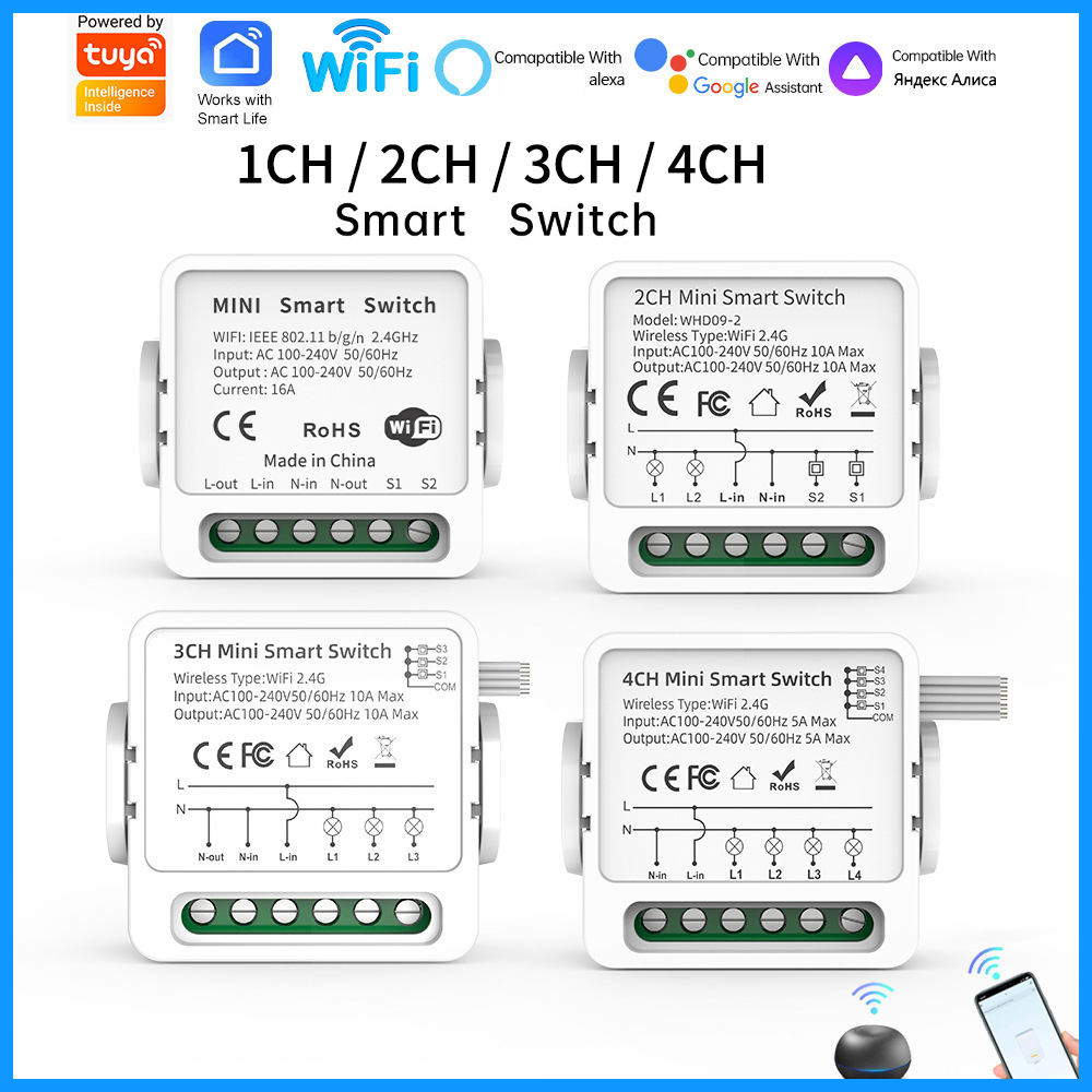 Tuya WiFi Smart Switch 1/2/3/4 - Smart Accessories recensione e prezzo