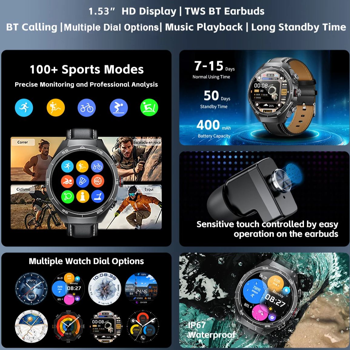 NFC Headset Smart Watch 2 in 1 - Smartwatch Headset recensione e prezzo