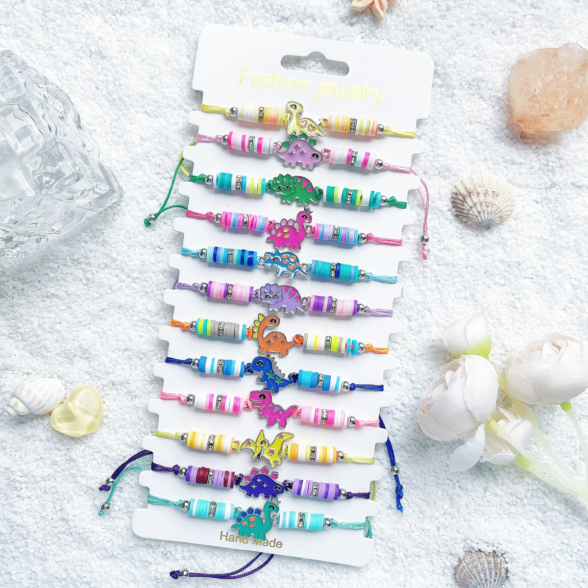 12Pcs Bohemian Style Colorful  - Ceramic Link Bracelet recensione e prezzo