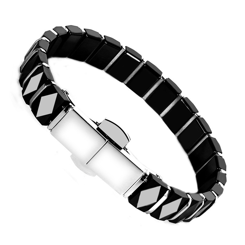 White Black Men Health Bracele - Ceramic Link Bracelet recensione e prezzo