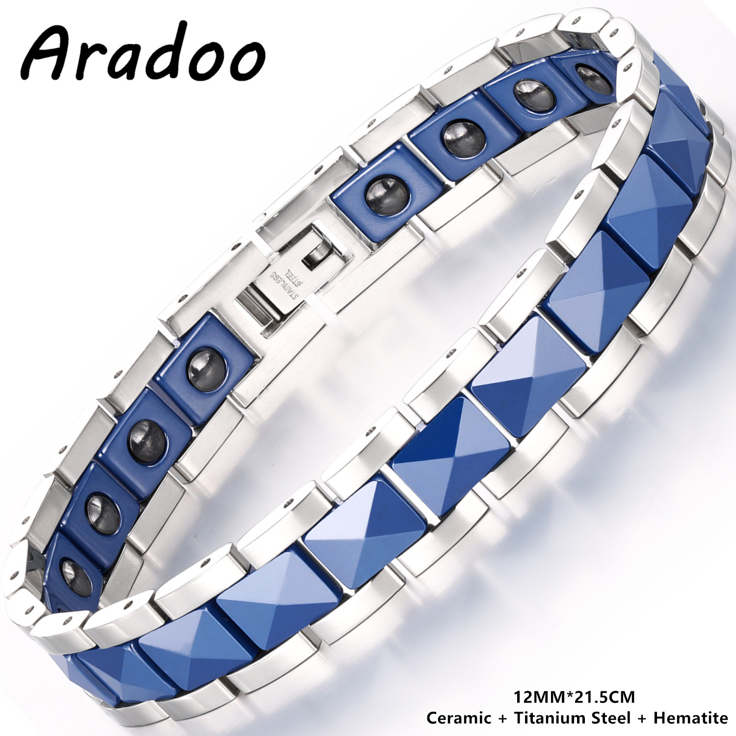 ARADOO Premium Ceramic Titaniu - Ceramic Link Bracelet recensione e prezzo