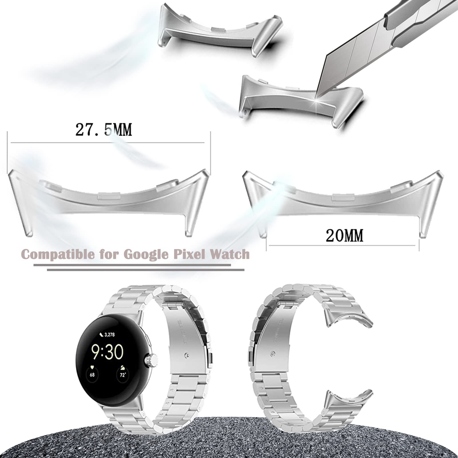 1/2 pair Metal Connector For G - Watch Band Connector recensione e prezzo