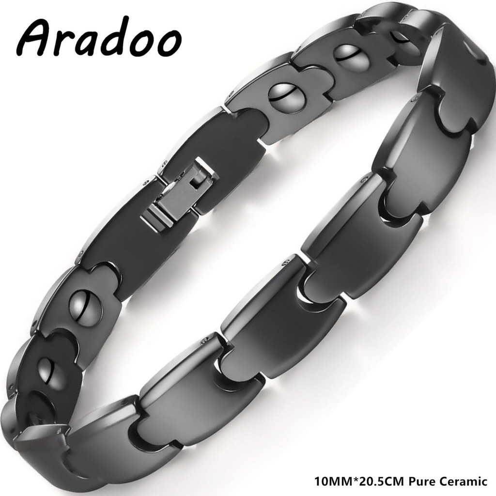 Aradoo Premium Ceramic Hematit - Ceramic Link Bracelet recensione e prezzo