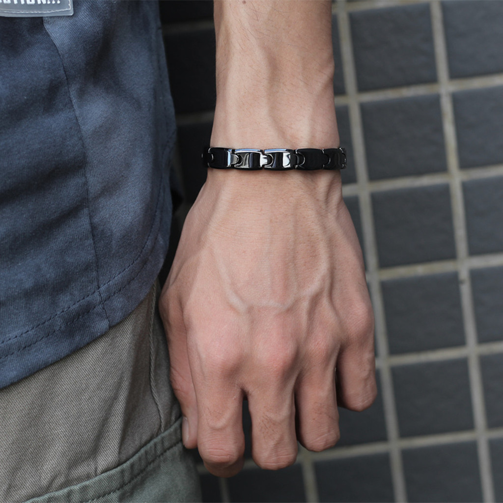 Aradoo Premium Ceramic Hematit - Ceramic Link Bracelet recensione e prezzo