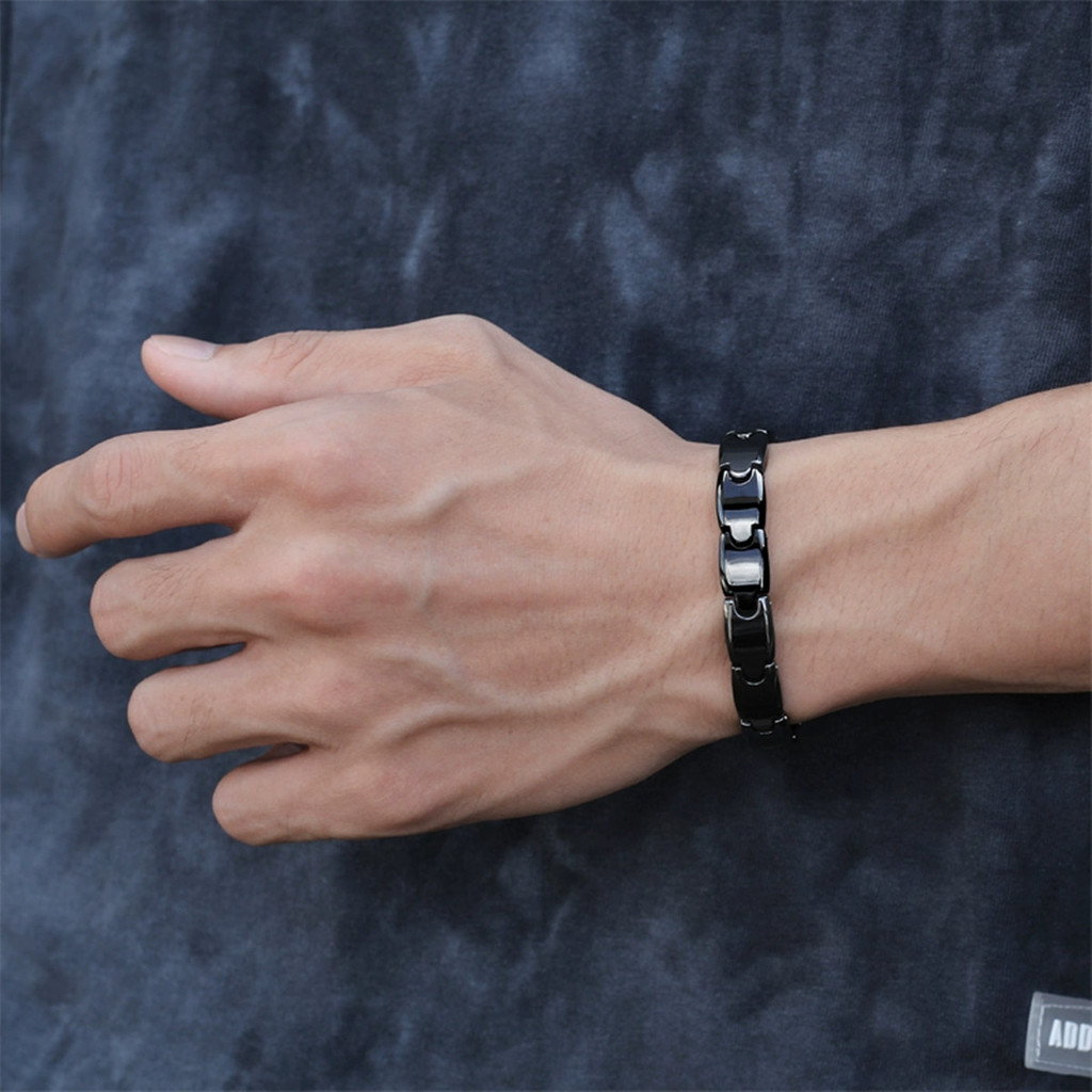 Aradoo Premium Ceramic Hematit - Ceramic Link Bracelet recensione e prezzo