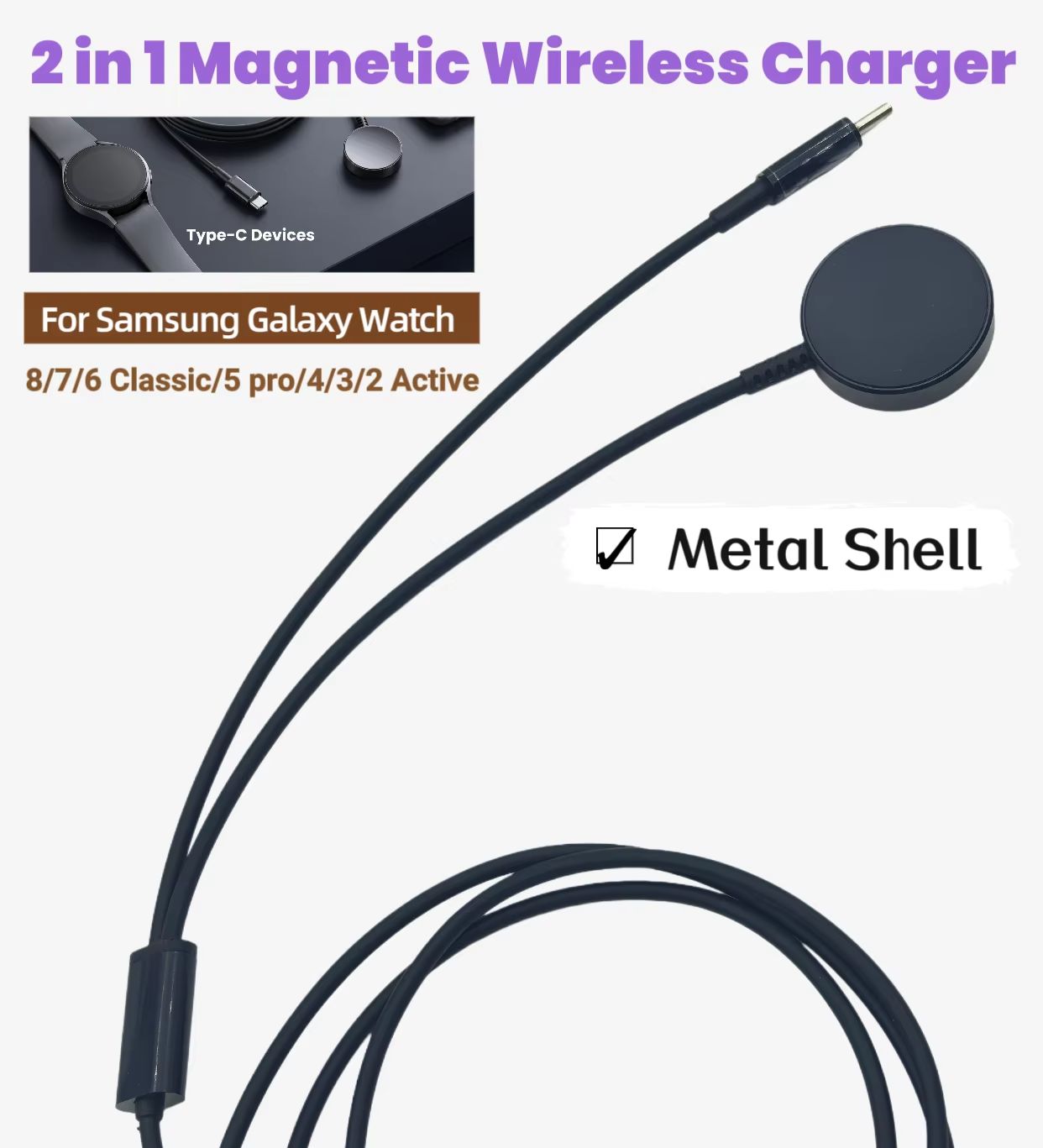 Type-C 2-in-1 Magnetic Wireles - Wireless Charger Watch recensione e prezzo