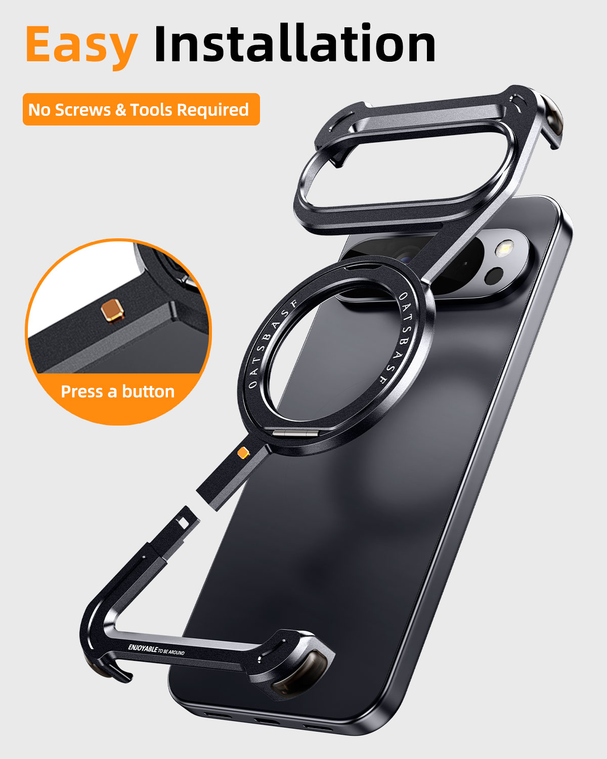 Oatsbasf Metal Phone Case for  - Magnetic Charging Stand recensione e prezzo