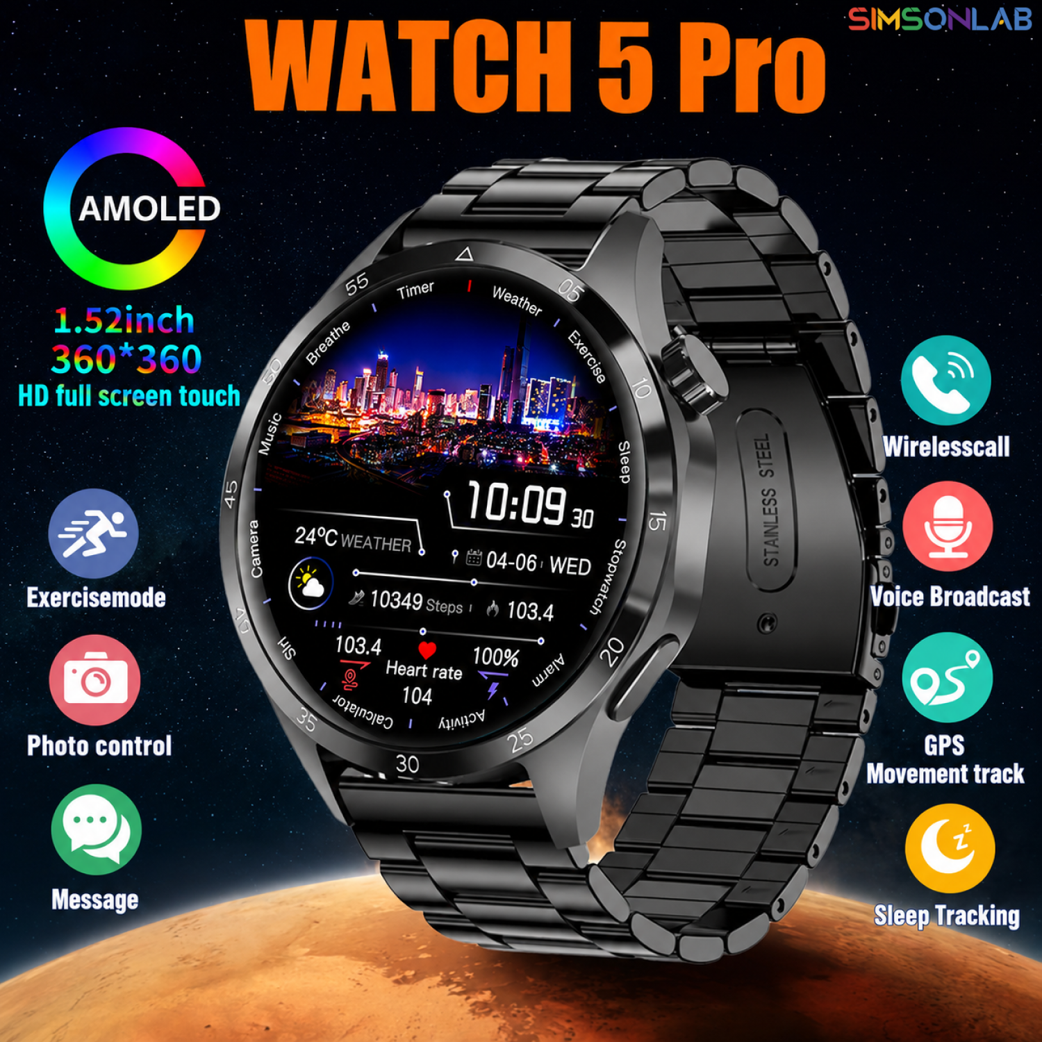 2026 Watch 5 Pro GPS Track Com - Smartwatch Instagram recensione e prezzo