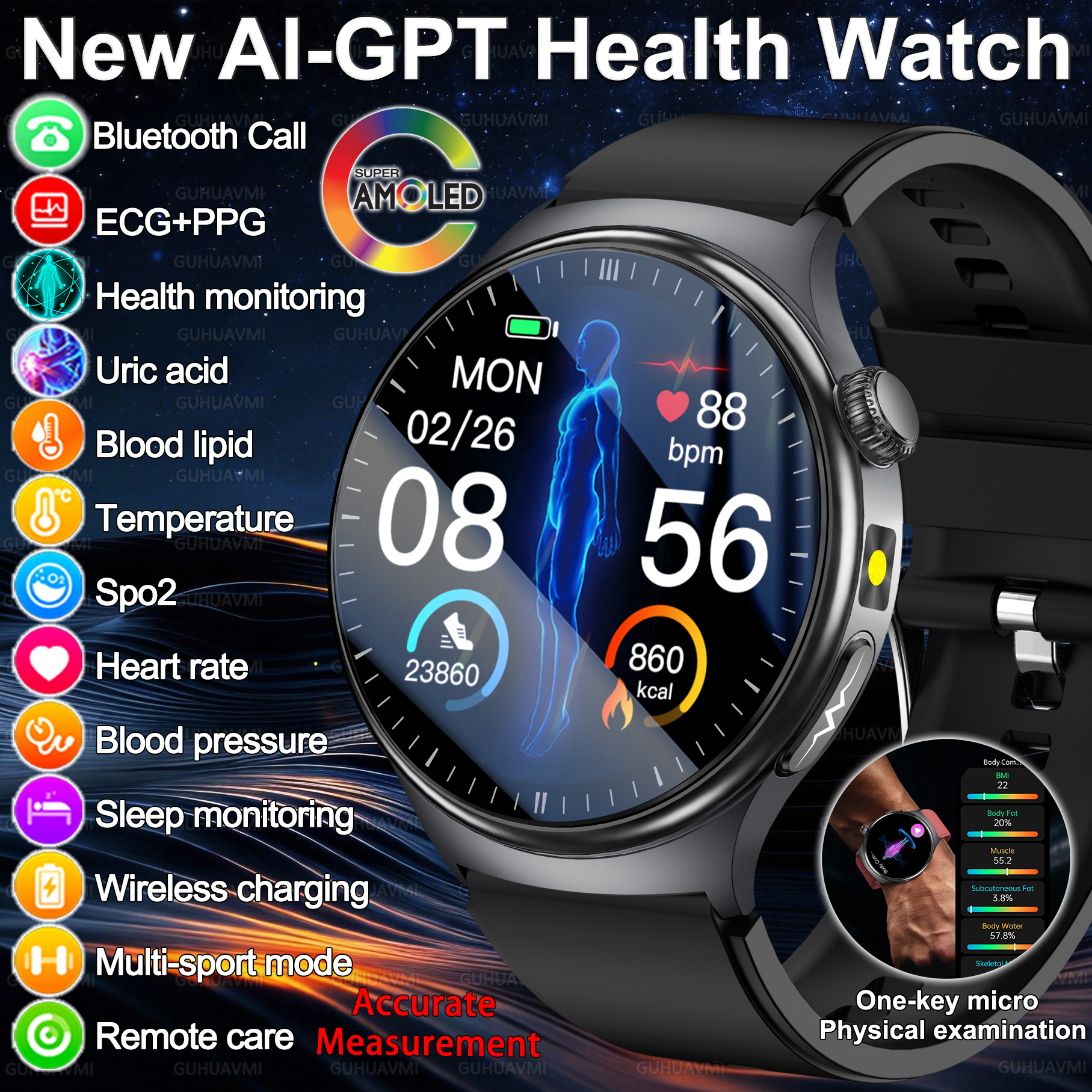 2026 New Accurate Diagnosis Sm - Android Smartwatch Accessories recensione e prezzo