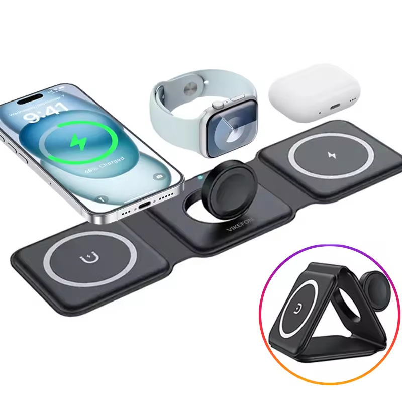 3-in-1 Magnetic Folding Wirele - Wireless Charger Watch recensione e prezzo