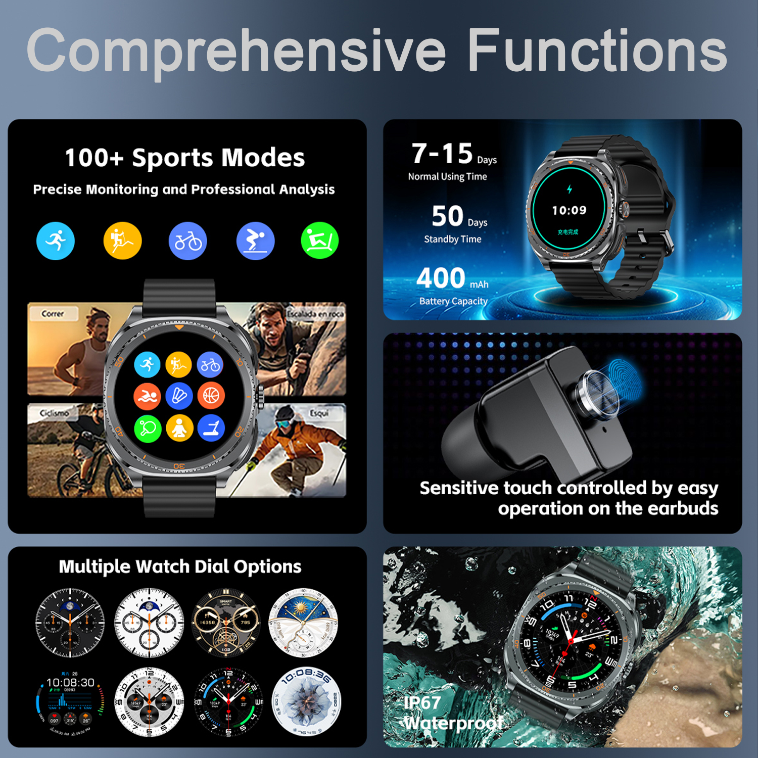 TWS 2in 1 Smart Watch with Hea - Smartwatch Headset recensione e prezzo