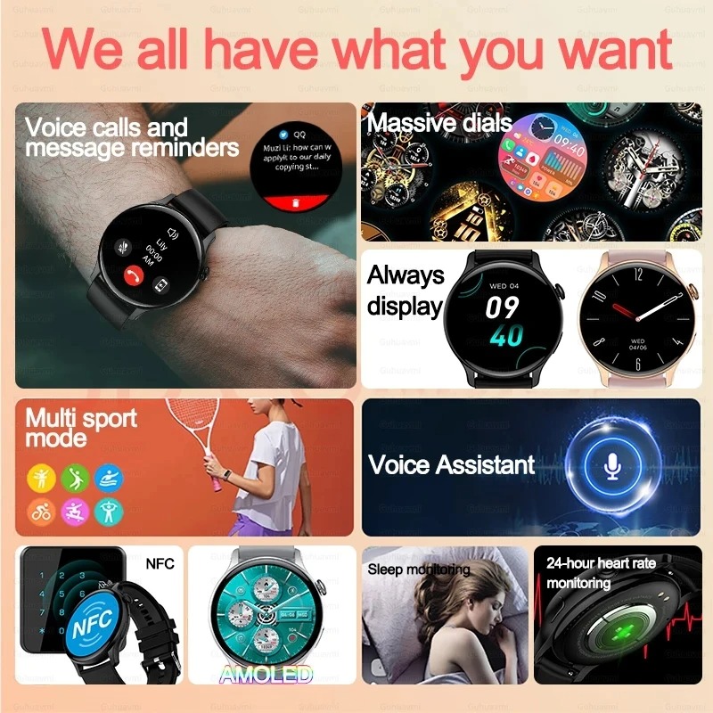Women Smartwatch NFC AMOLED Sc - Smartwatch Custom recensione e prezzo