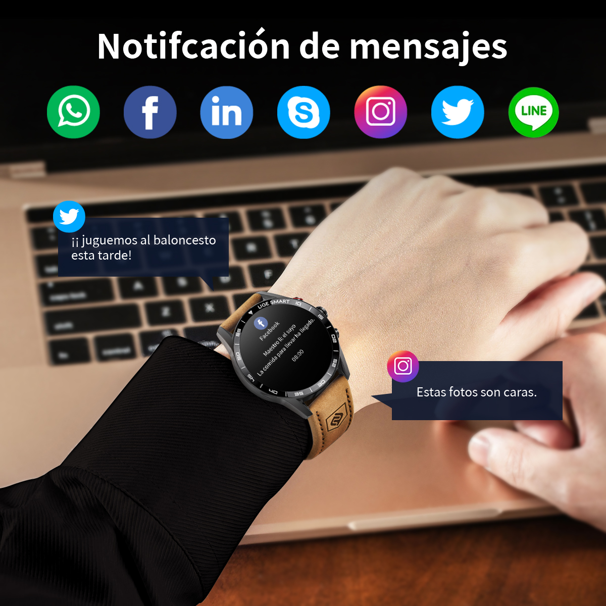 LIGE 2024 New Rugged Military  - Smartwatch Instagram recensione e prezzo