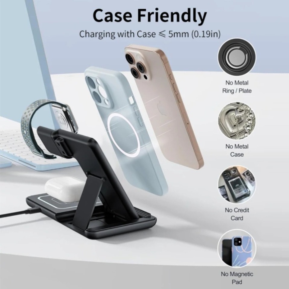 Night LED Light 3 In 1 Wireles - Wireless Charger Watch recensione e prezzo