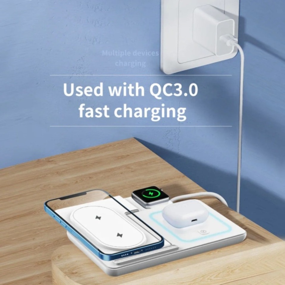 Night LED Light 3 In 1 Wireles - Wireless Charger Watch recensione e prezzo