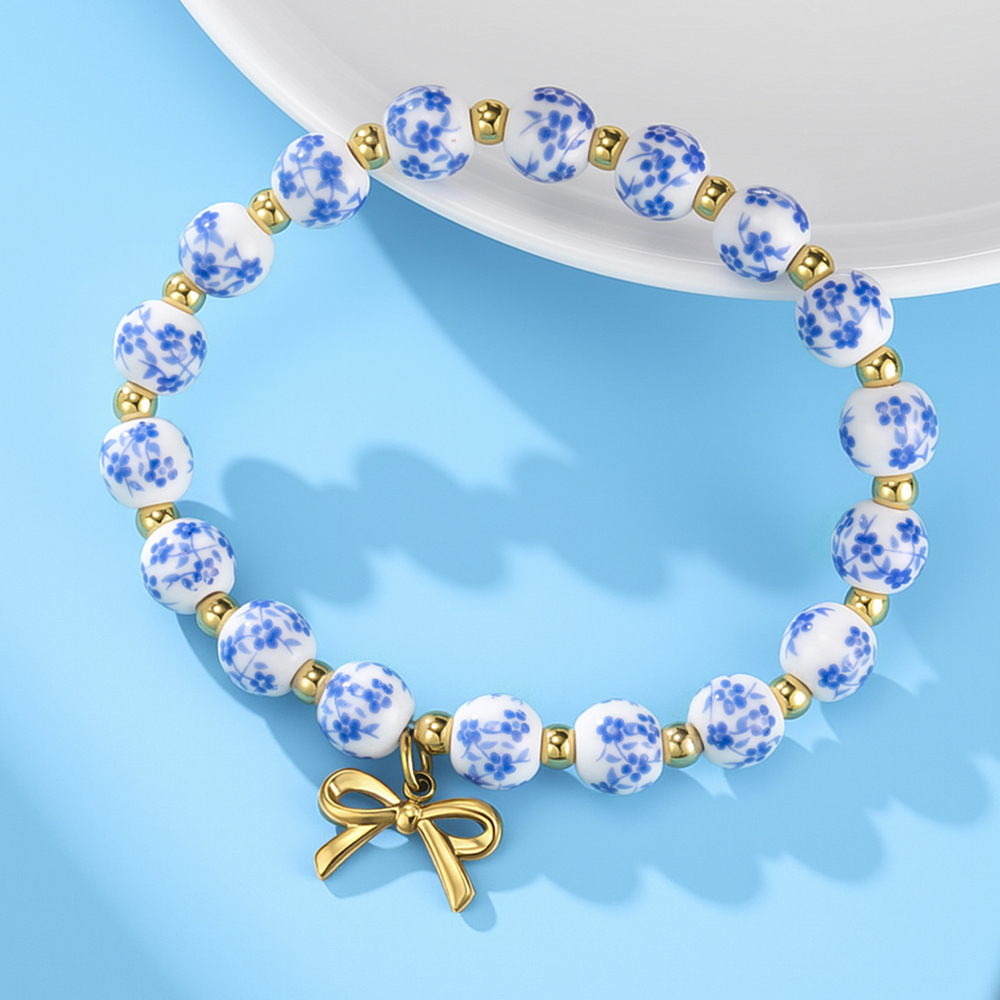 Colorful Ceramic Bead Bracelet - Ceramic Link Bracelet recensione e prezzo