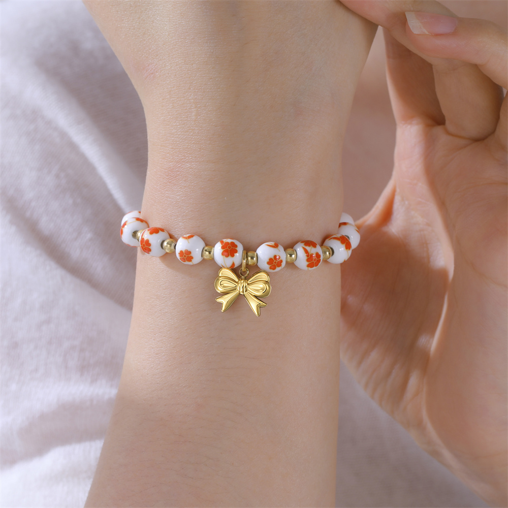 Colorful Ceramic Bead Bracelet - Ceramic Link Bracelet recensione e prezzo