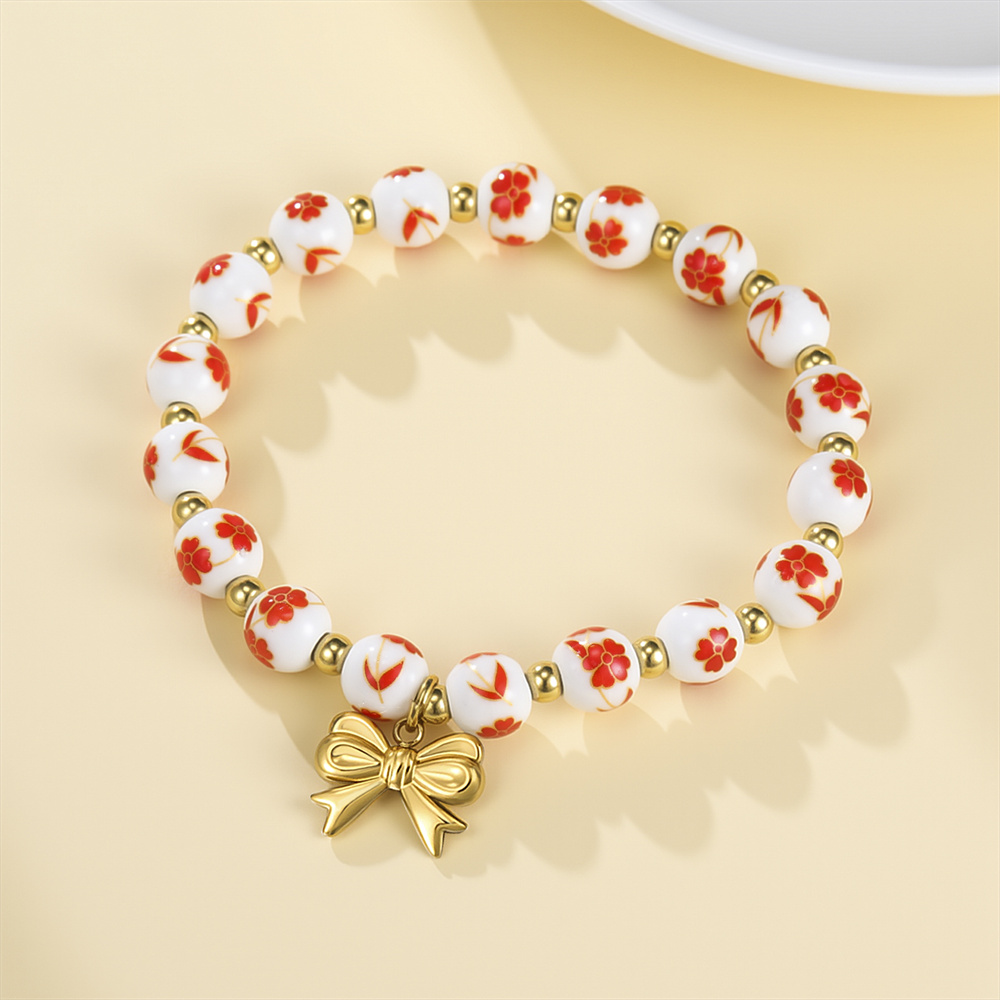 Colorful Ceramic Bead Bracelet - Ceramic Link Bracelet recensione e prezzo