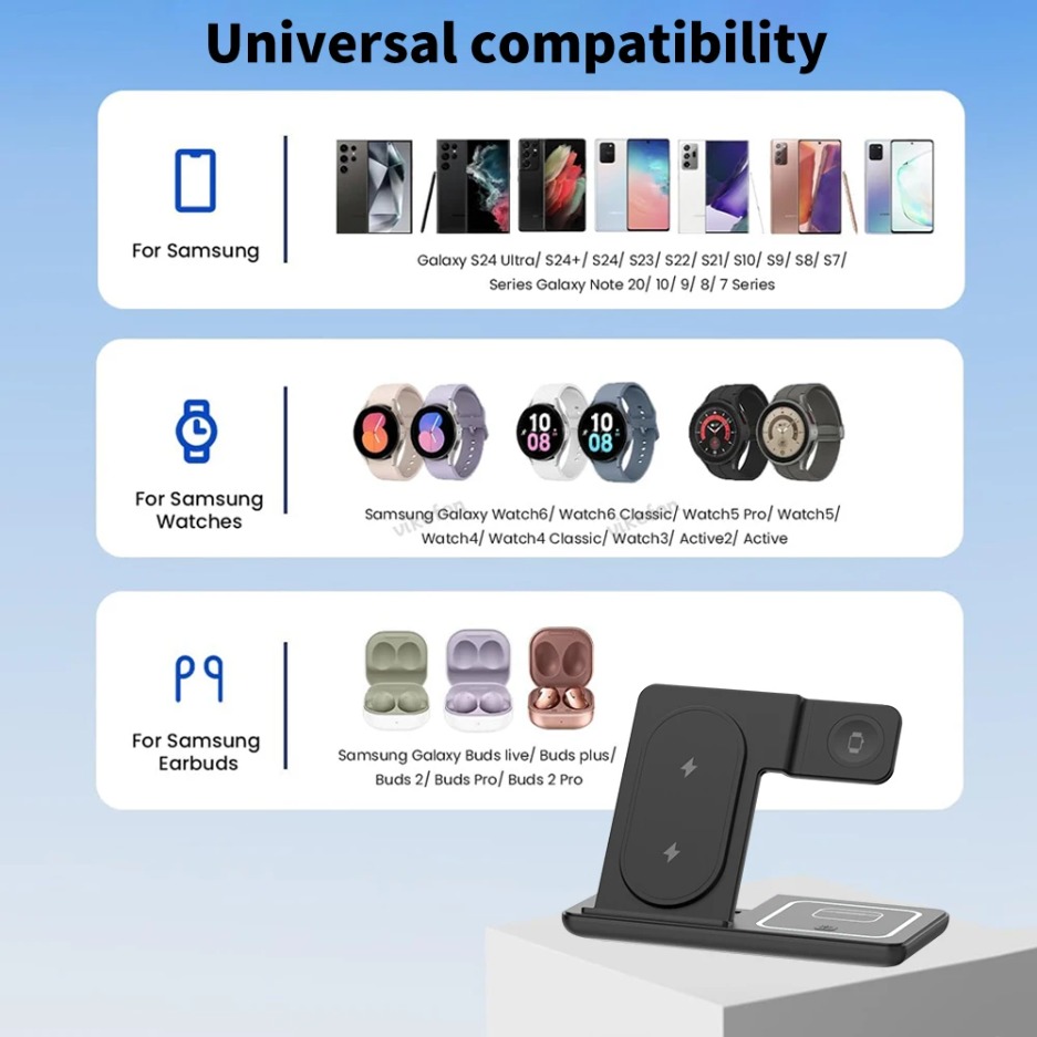 3 In 1 Foldable Wireless Charg - Wireless Charger Watch recensione e prezzo