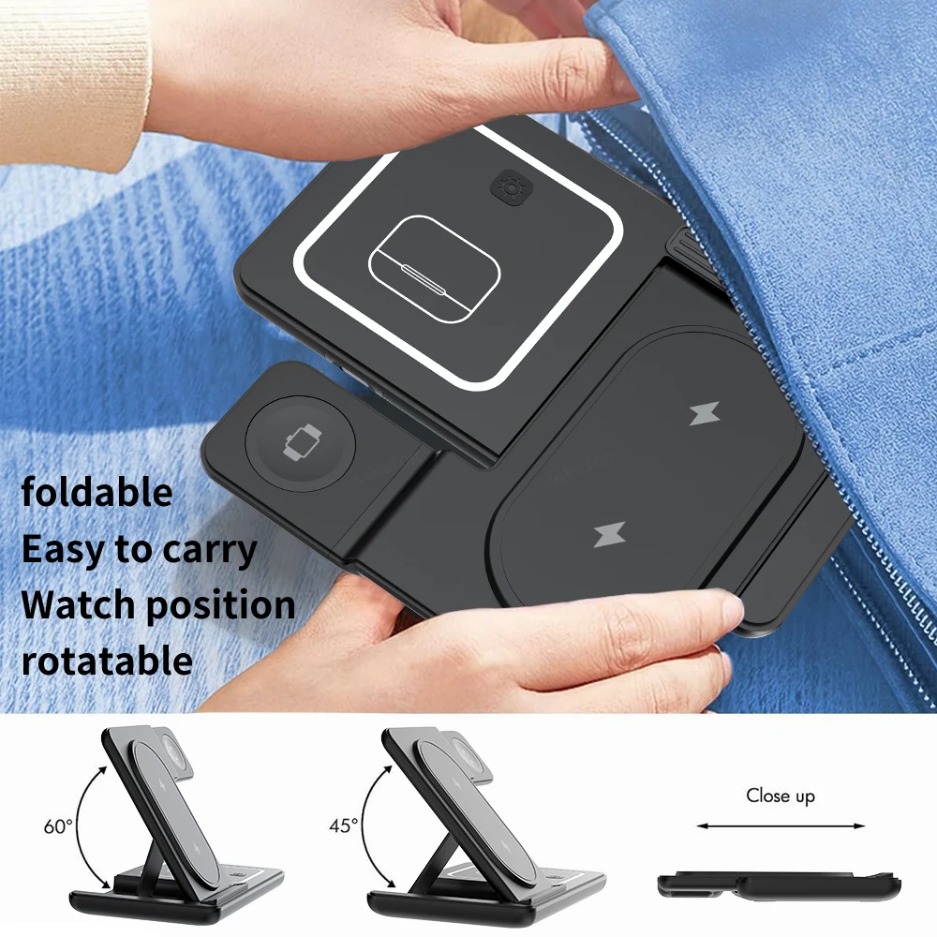3 In 1 Foldable Wireless Charg - Wireless Charger Watch recensione e prezzo