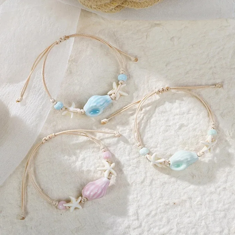 Bohemian Conch Starfish Shells - Ceramic Link Bracelet recensione e prezzo