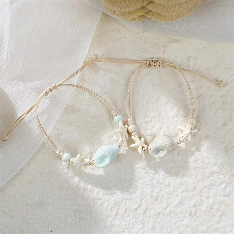 Bohemian Conch Starfish Shells - Ceramic Link Bracelet recensione e prezzo