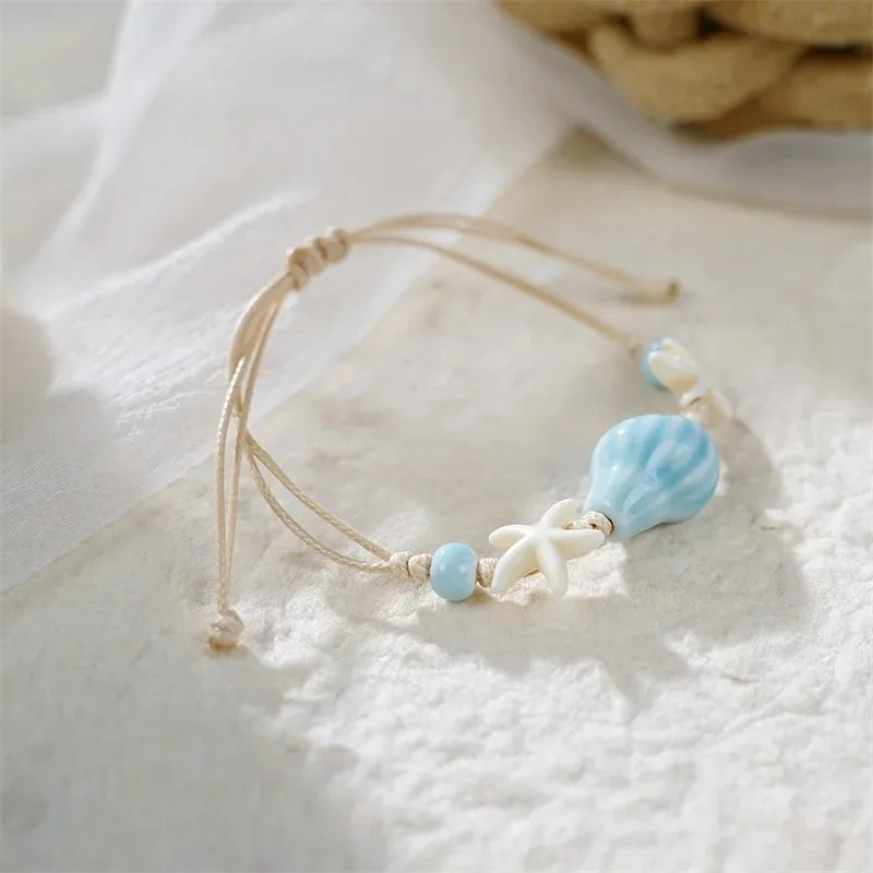 Bohemian Conch Starfish Shells - Ceramic Link Bracelet recensione e prezzo