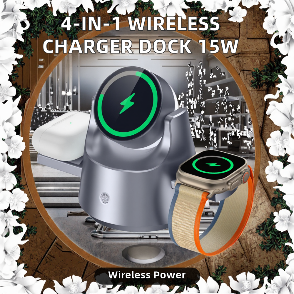 4 in 1 15W Wireless Charger Ch - Wireless Charger Watch recensione e prezzo