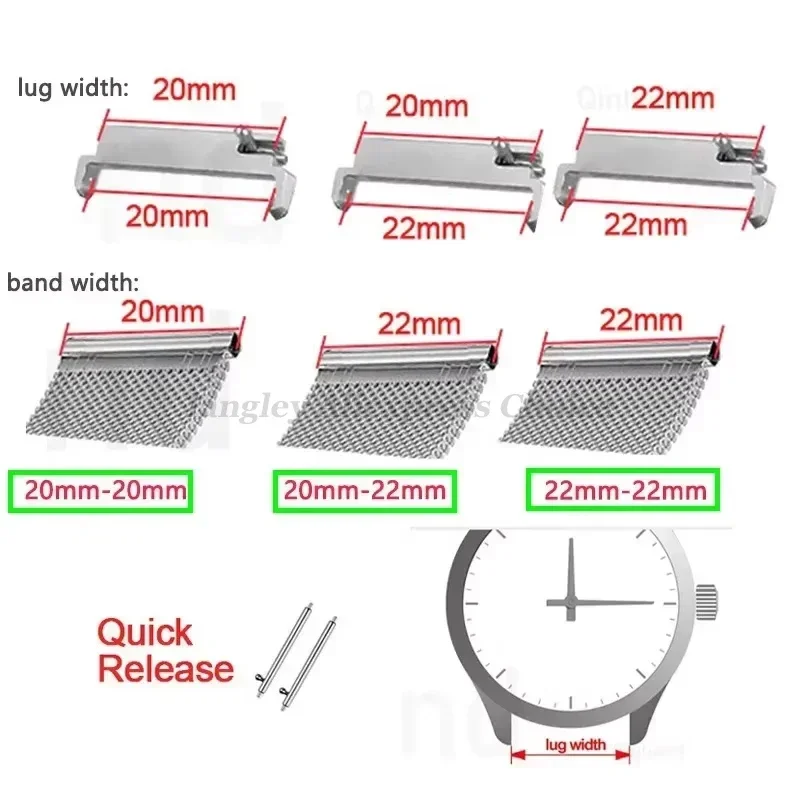 2pcs Watch Band Adapters 20mm  - Watch Band Connector recensione e prezzo